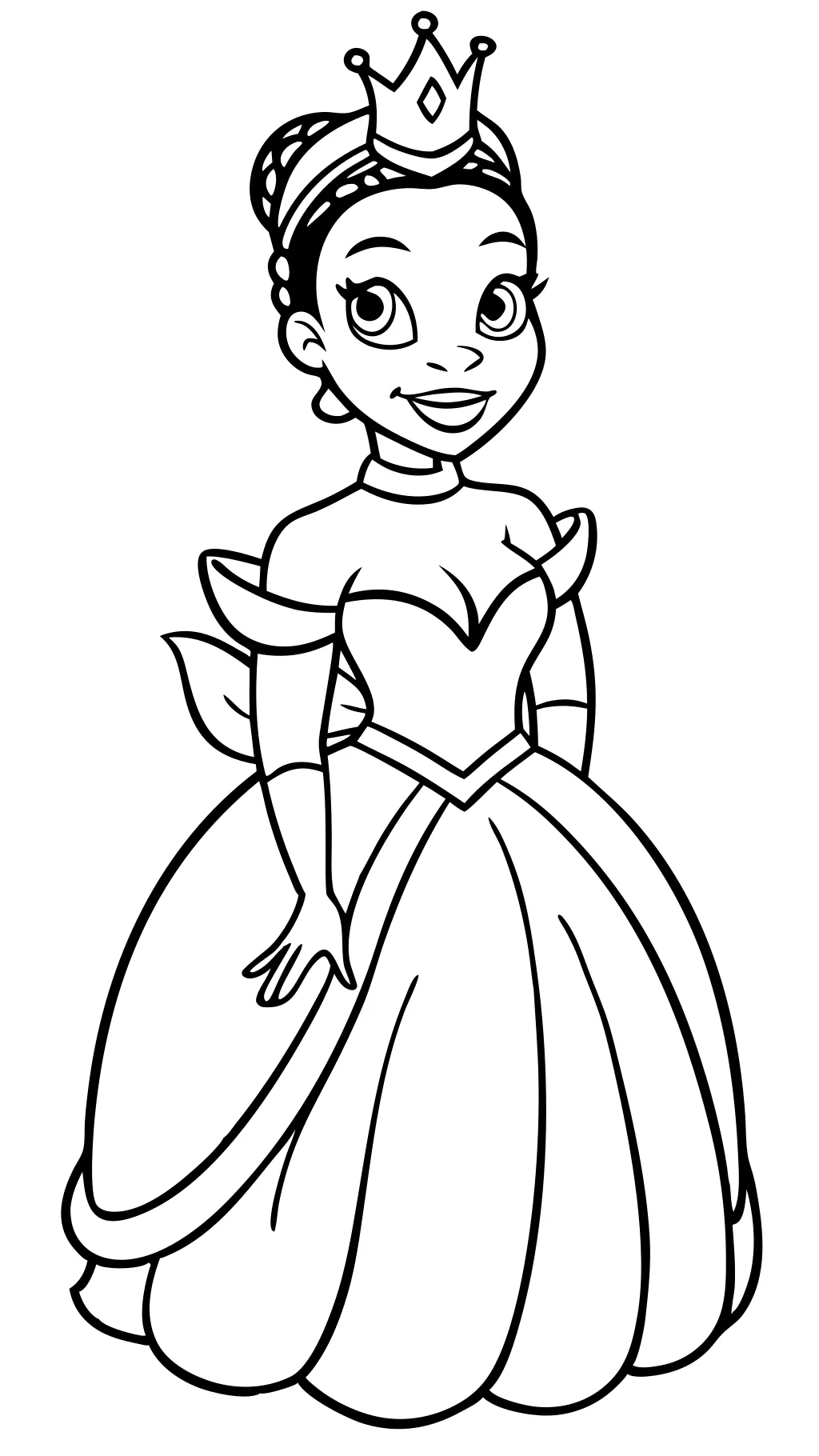 coloring pages of tiana the princess